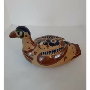 Vintage Netzi Sandstone Pottery ,Tonala large Duck Collectors Exquisite